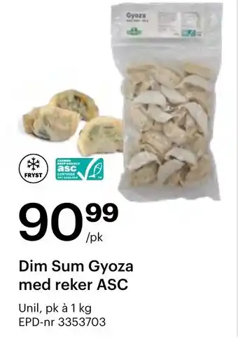 Storcash Dim Sum Gyoza med reker ASC tilbud