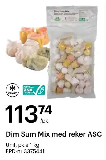 Storcash Dim Sum Mix med reker ASC tilbud