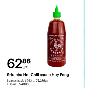 Storcash Sriracha Hot Chili sauce Huy Fong tilbud