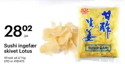 Storcash Sushi ingefær skivet Lotus tilbud
