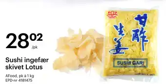 Storcash Sushi ingefær skivet Lotus tilbud