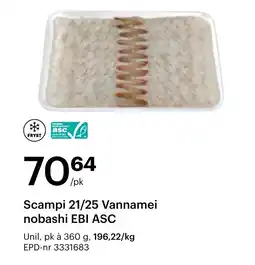 Storcash Scampi 21/25 Vannamei nobashi EBI ASC tilbud