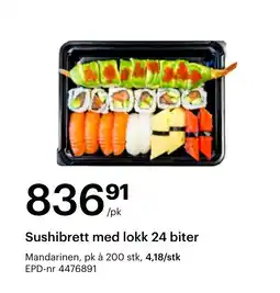 Storcash Sushibrett med lokk 24 biter tilbud