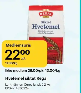 Storcash Hvetemel siktet Regal tilbud