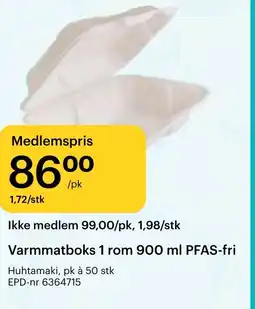 Storcash Varmmatboks 1 rom 900 ml PFAS-fri tilbud