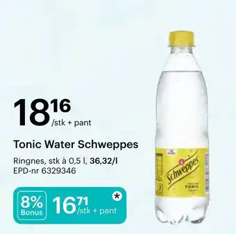 Storcash Tonic Water Schweppes tilbud