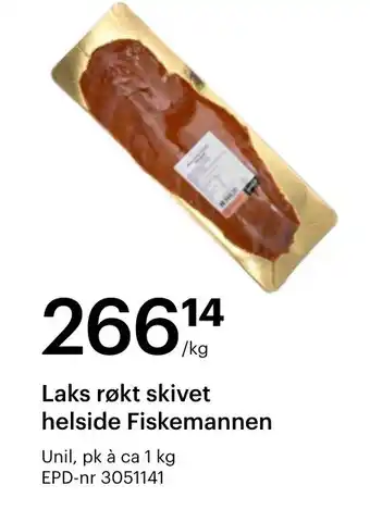 Storcash Laks røkt skivet helside Fiskemannen tilbud