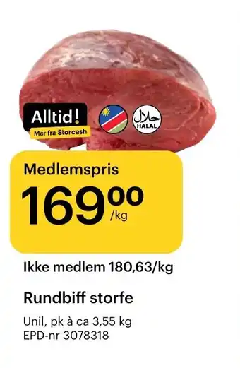 Storcash Rundbiff storfe tilbud
