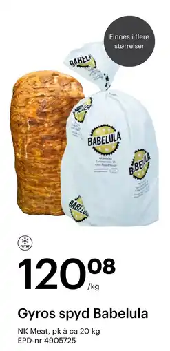 Storcash Gyros spyd Babelula tilbud