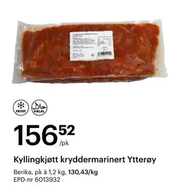 Storcash Kyllingkjøtt kryddermarinert Ytterøy tilbud