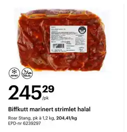 Storcash Biffkutt marinert strimlet halal tilbud