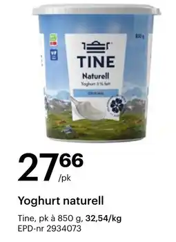 Storcash Tine Yoghurt naturell tilbud