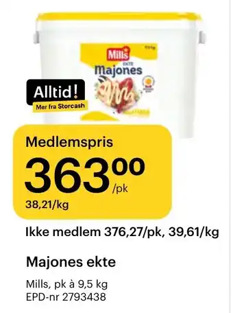 Storcash Mills Majones ekte tilbud