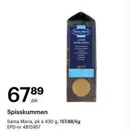 Storcash Santa Maria Spisskummen tilbud