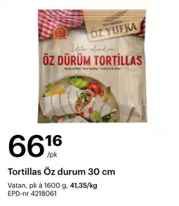 Storcash Tortillas Öz durum 30 cm tilbud