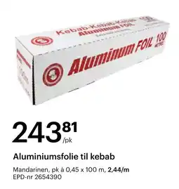 Storcash Aluminiumsfolie til kebab tilbud