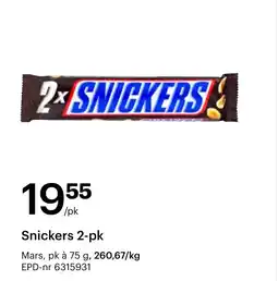 Storcash Snickers 2-pk tilbud