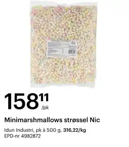 Storcash Minimarshmallows strøssel Nic tilbud