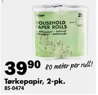Biltema Tørkepapir, 2-pk. tilbud