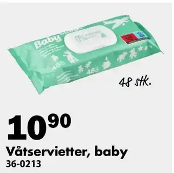 Biltema Våtservietter, baby tilbud