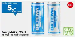 Biltema Energidrikk tilbud