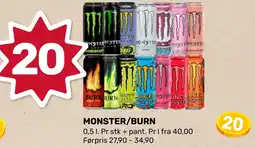 Coop Marked Monster/ Burn tilbud