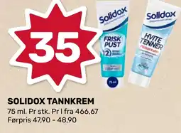 Coop Marked Solidox tannkrem tilbud