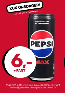 Coop Marked Pepsi Max tilbud