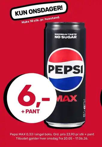 Coop Marked Pepsi Max tilbud