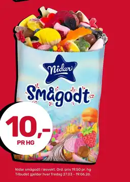 Coop Marked Nidar smågodt i løsvekt tilbud