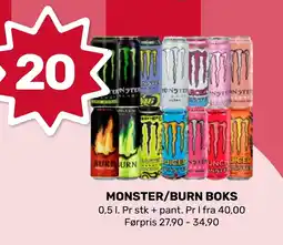 Coop Marked Monster/ Burn boks tilbud