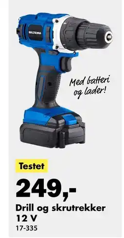 Biltema Drill og skrutrekker 12 V tilbud