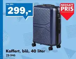 Biltema Koffert, blå, 40 liter tilbud