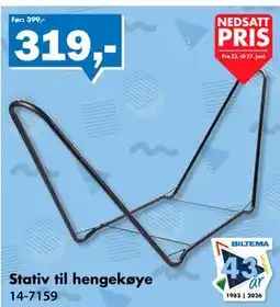 Biltema Stativ til hengekøye tilbud