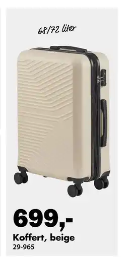 Biltema Koffert, beige tilbud