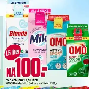 Europris VASKEMIDDEL 1,5 LITER tilbud