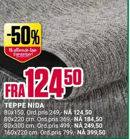 Europris TEPPE NIDA tilbud