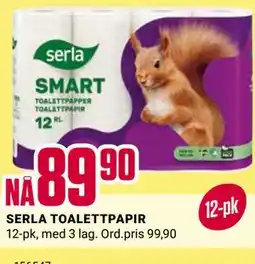 Europris SERLA TOALETTPAPIR tilbud