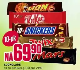Europris SJOKOLADE tilbud