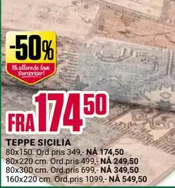 Europris TEPPE SICILIA tilbud
