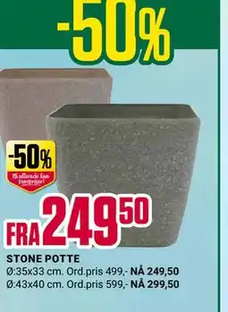 Europris STONE POTTE tilbud