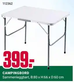 Europris CAMPINGBORD tilbud