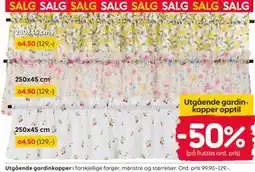 Rusta Utgående gardinkapper tilbud