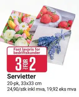 Europris Servietter tilbud