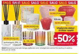 Rusta Utgående dekorartikler tilbud