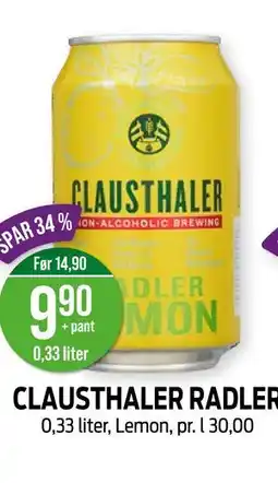 Kiwi CLAUSTHALER RADLER tilbud