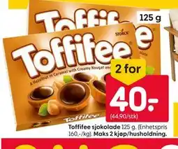 Rusta Toffifee sjokolade tilbud
