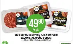 Kiwi BIG BEEF BURGER/ BIG JUICY BURGER/ BACON&JALAPEÑO BURGER tilbud