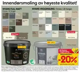 Rusta Nyans veggmaling og Nyans Full Matt Edition, Medlemspris tilbud