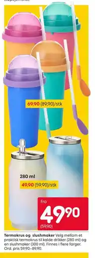Rusta Termokrus og slushmaker tilbud